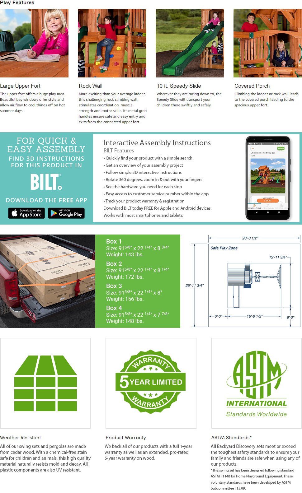 Backyard Discovery Liberty II All Cedar Swing Set The Home Depot